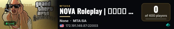 NOVA Roleplay | حياة واقعية live status badge