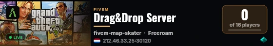 Drag&Drop Server live status badge