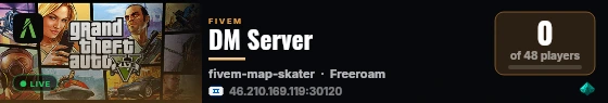 DM Server live status badge