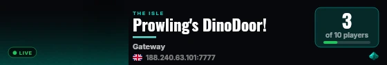 Prowling's DinoDoor! live status badge