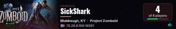 SickShark live status badge