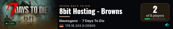 8bit Hosting - Browns live status badge
