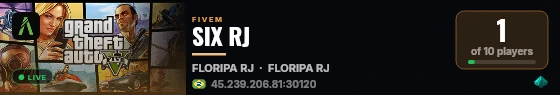 SIX RJ  live status badge