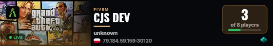 CJS DEV live status badge