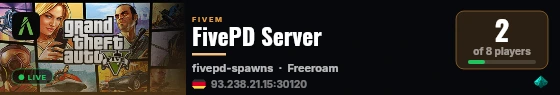 FivePD Server live status badge