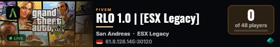 RLO 1.0 | [ESX Legacy] live status badge