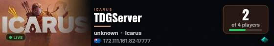 TDGServer live status badge
