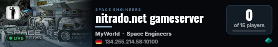 nitrado.net gameserver live status badge