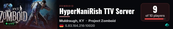 HyperNaniRish TTV Server live status badge
