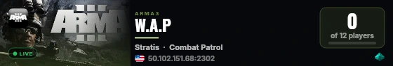 W.A.P live status badge