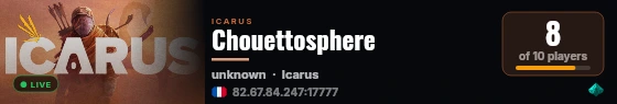 Chouettosphere live status badge