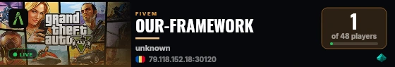 OUR-FRAMEWORK live status badge