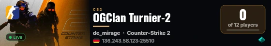 OGClan Turnier-2 live status badge