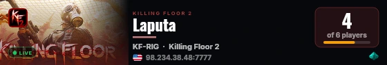 Laputa live status badge