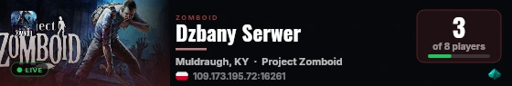Dzbany Serwer live status badge
