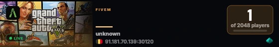   live status badge