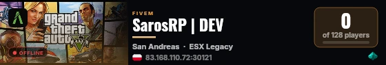 SarosRP | DEV live status badge
