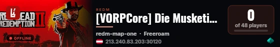 [VORPCore] Die Musketiere live status badge