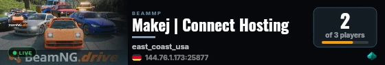 Makej | Connect Hosting live status badge