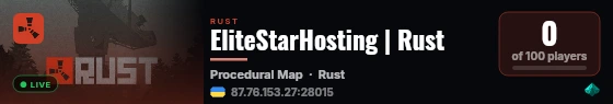 EliteStarHosting | Rust live status badge