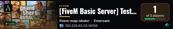 [FiveM Basic Server] Test server live status badge