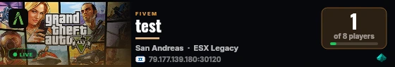 test live status badge