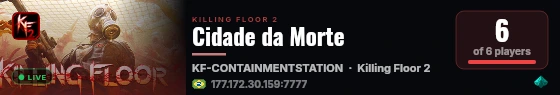 Cidade da Morte live status badge