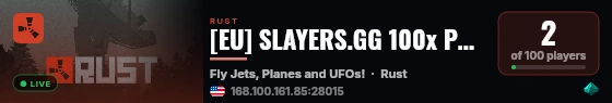 [EU] SLAYERS.GG 100x PVP ZOMBIES|PLANES|SHOP|KITS|NOBPS|TP live status badge