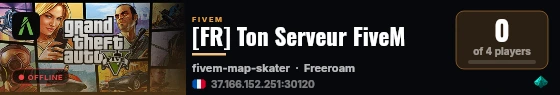 [FR] Ton Serveur FiveM live status badge