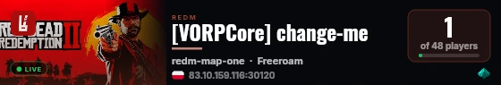 [VORPCore] change-me live status badge