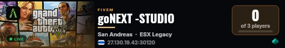 goNEXT -STUDIO live status badge