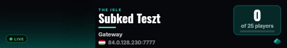 Subked Teszt live status badge