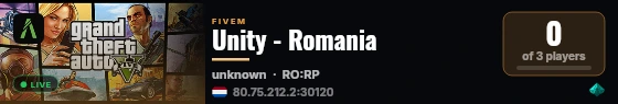 Unity - Romania live status badge