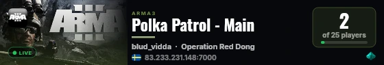 Polka Patrol - Main live status badge