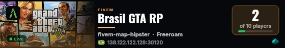Brasil GTA RP live status badge