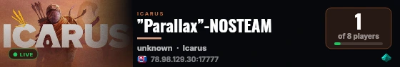 ”Parallax”-NOSTEAM live status badge