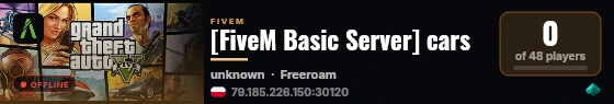 [FiveM Basic Server] cars live status badge
