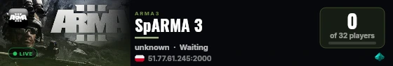 SpARMA 3 live status badge
