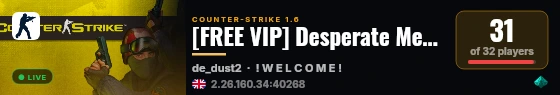[FREE VIP] Desperate Measures live status badge
