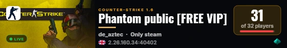 Phantom public [FREE VIP] live status badge