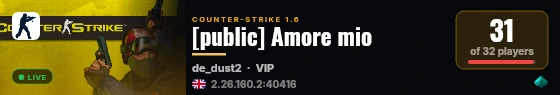 [public] Amore mio live status badge