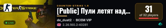 [Public] Пули летят над головой live status badge