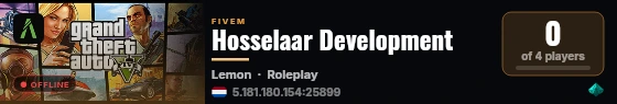Hosselaar Development live status badge