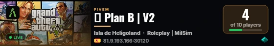 ♠ Plan B | V2 live status badge