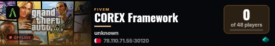 COREX Framework live status badge