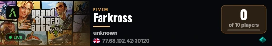 Farkross live status badge