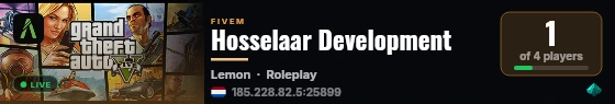 Hosselaar Development live status badge