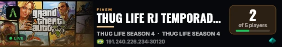THUG LIFE RJ TEMPORADA 4 live status badge