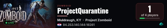 ProjectQuarantine live status badge