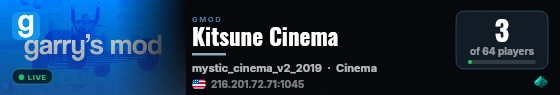 Kitsune Cinema live status badge
